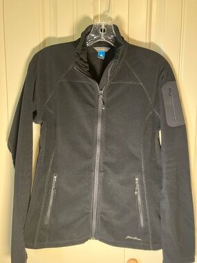 Eddie Bauer First Ascent Black Zip-Up Fleece Jacket